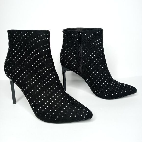 BCBGeneration Black Helen Embellished Ankle Booties - Picture 2 of 7